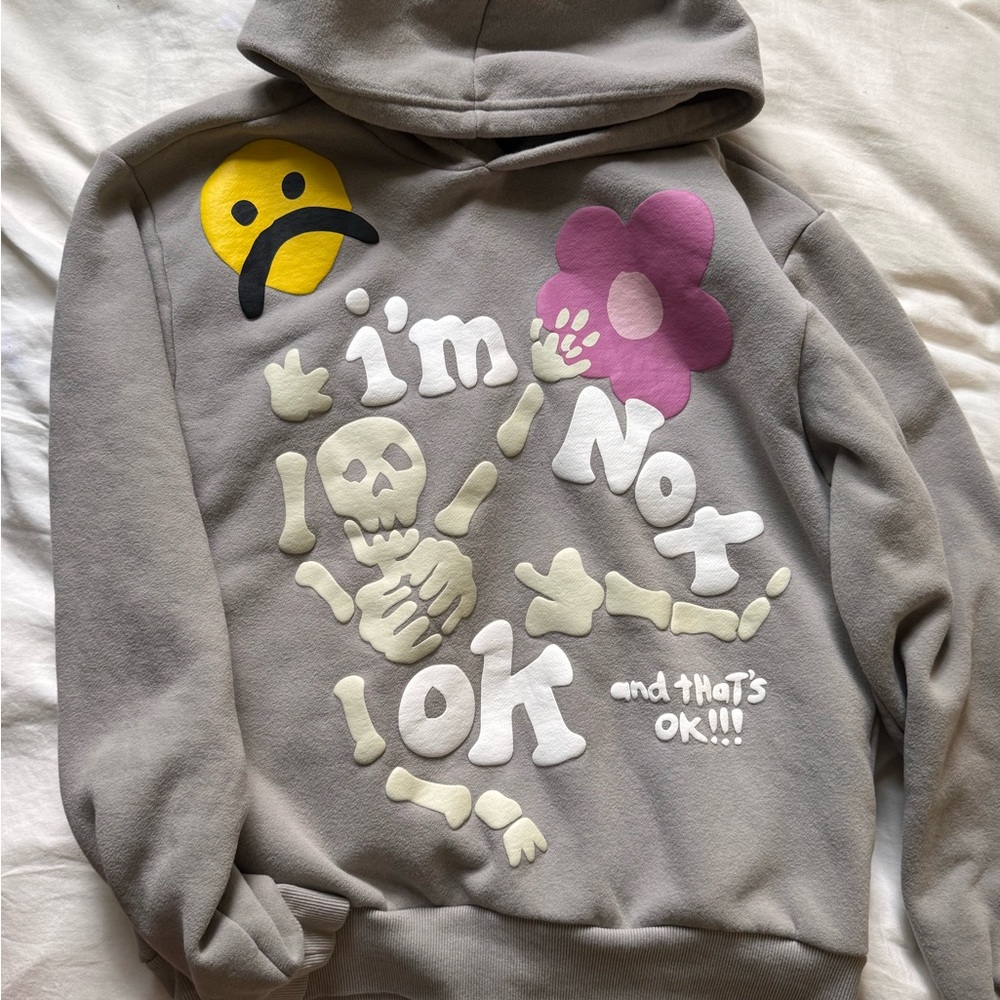 PacSun Light Gray/Beige Fleece Hoodie